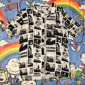 Black and white Zara Button up shirt